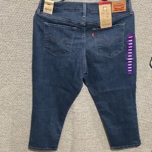 Levi's Women's Dark Blue Ankle Jeans